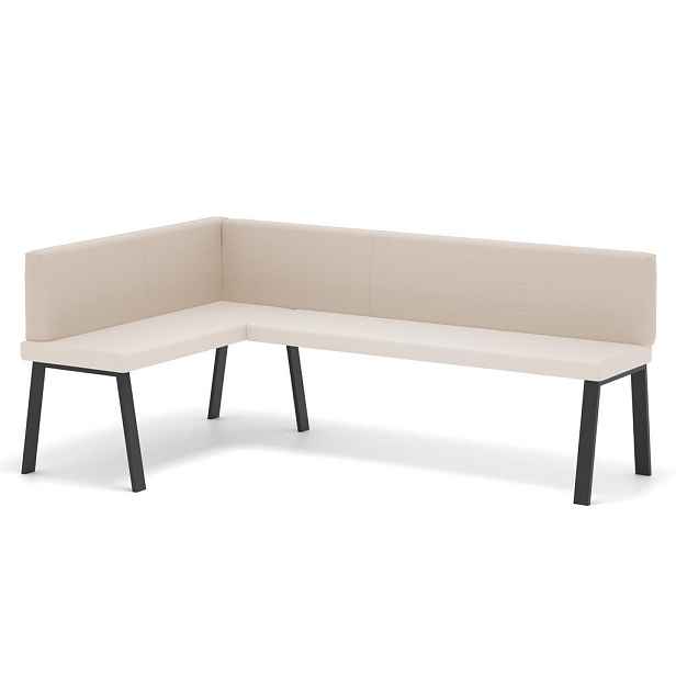 Idohome ROHOVÁ LAVICE MONO Y levá ekokůže hladká, 128/168 cm, béžová