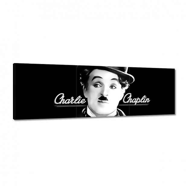 Obrazy 120x40 Charlie Chaplin Klobouk