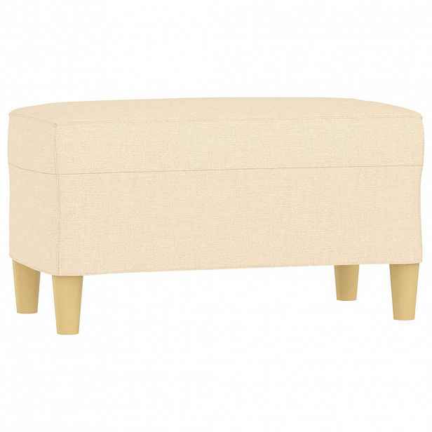 vidaXL Lavice krémová 70 x 35 x 41 cm textil