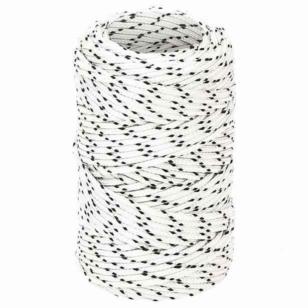 vidaXL Splétané lodní lano bílé 2 mm x 50 m polyester