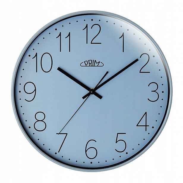 Modré Čitelné Kulatý Elegantní Nástěnné Hodiny Prim E01P.4272.30 35 cm