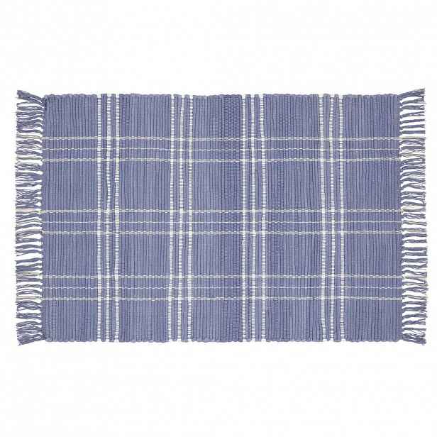 XXXLutz RUČNĚ TKANÝ KOBEREC, 60/90 cm, modrá Boxxx - Vlněné koberce - 006767011892