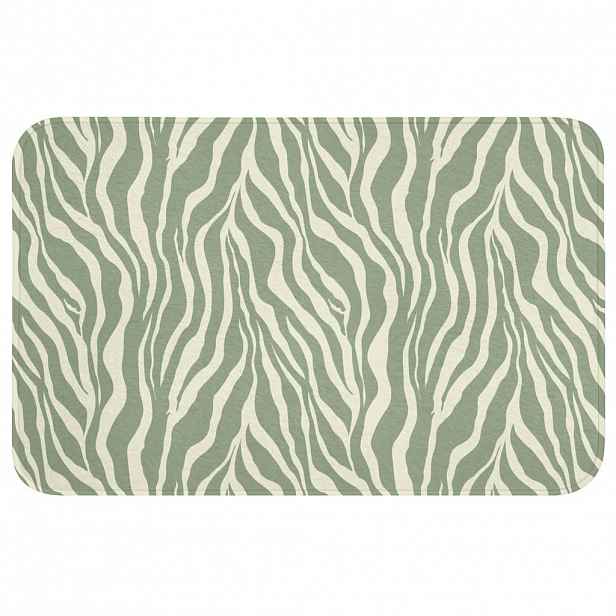 OnlyWow KOUPELNOVÁ PŘEDLOŽKA Zebra - Motiv - zelená 80x50 cm