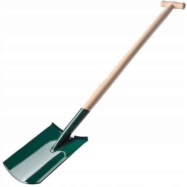 Rovný Rýč Lopata Na Kopání Zahradní Výsadby Dřevěná Rukojeť 117 cm