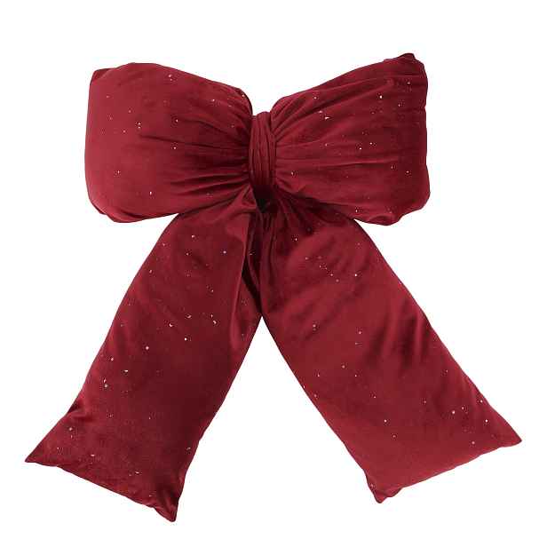 Sametový polštář ve tvaru mašle Cherry se třpytkami – 40*50 cm Chic Antique
