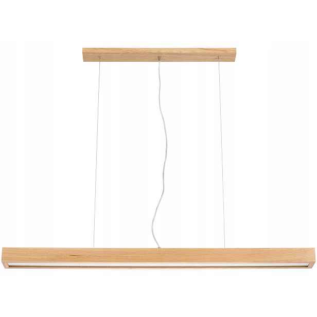 Závěsná lampa Leja Led lustr převisová lišta 120 cm Dub do obývacího pokoje, kuchyně