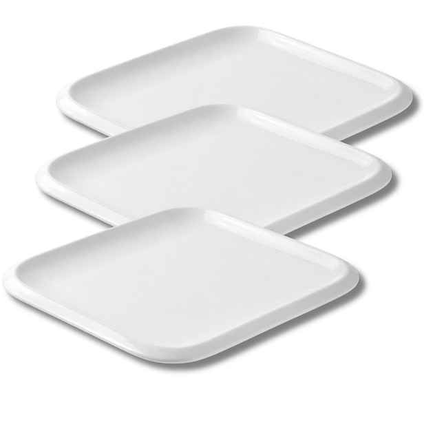 Jídelní talíř 25,5 x 25,5 cm z bílého porcelánu Wilmax, čtvercový, mělký