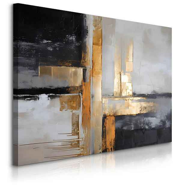 Muralo OBRAZ NA PLÁTNĚ Abstrakce Moderní Umění Glamour 120/80 cm