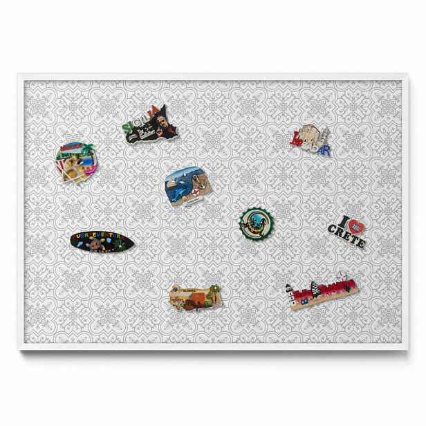 TULUP MAGNETICKÁ TABULE 100x70 cm bílý rám – Pravidelný ornamentální vzor