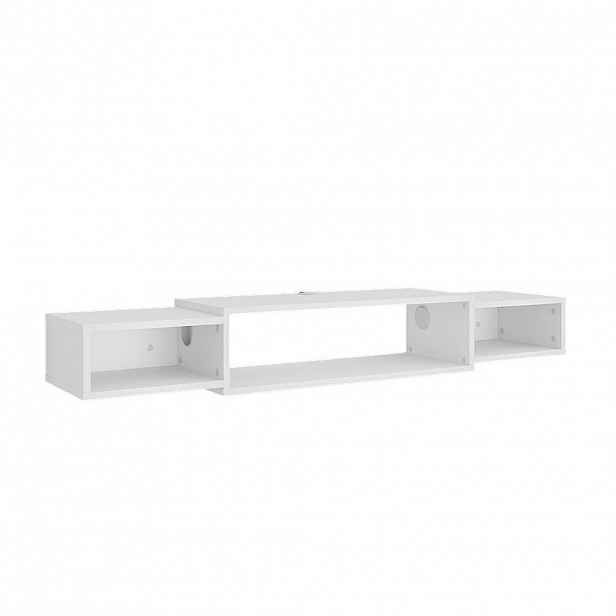 Vicco NÍZKÝ NÁBYTEK POD TELEVIZI Nordic Bílá 139.7 x 20.3 cm s otevřenými policemi