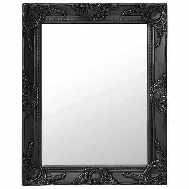 vidaXL Nástěnné zrcadlo barokní styl 50 x 60 cm černé