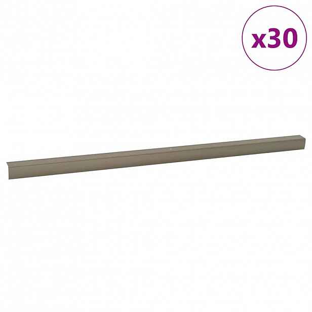 vidaXL Schodové hrany 30 ks champagne 67 x 3 x 2 cm Hliník