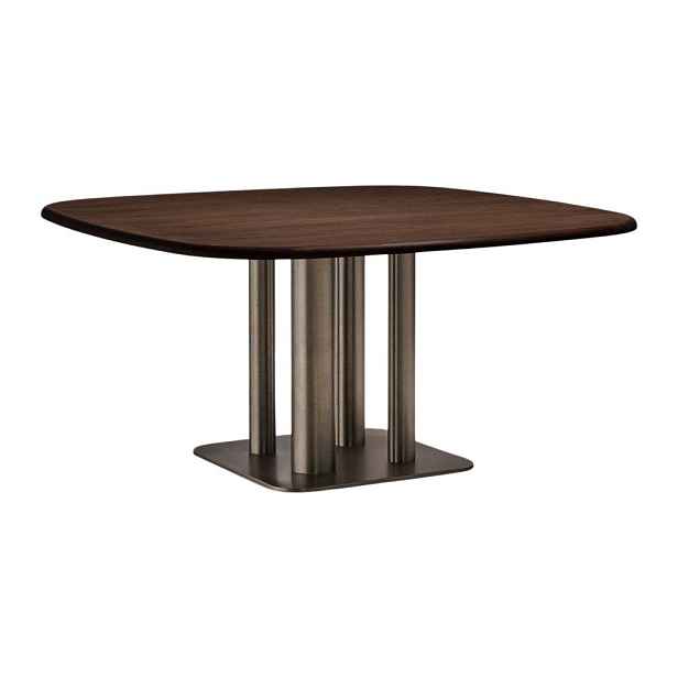Jídelní stůl v dekoru ořechu 121x121 cm Melvar – Kave Home