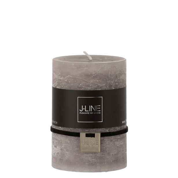 Šedá svíčka Dark Grey válec M - Ø 7*10 cm/48h J-Line by Jolipa