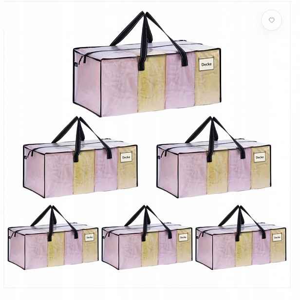 Set 6 ks Veno Taška XXL 76L na skladování oblečení Stěhování