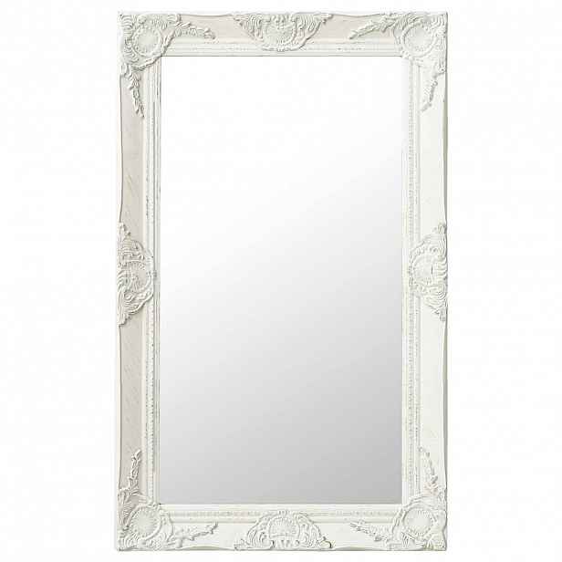 vidaXL Nástěnné zrcadlo barokní styl 50 x 80 cm bílé