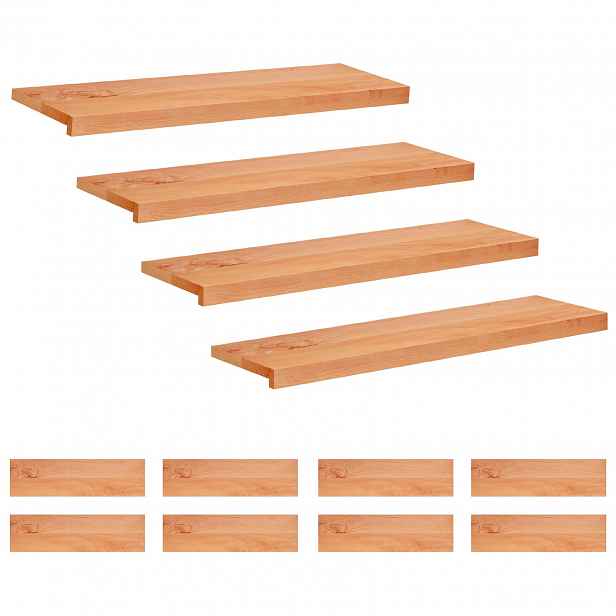 vidaXL Schodišťové nášlapy 12 ks 90 x 25 x 2 cm Lak