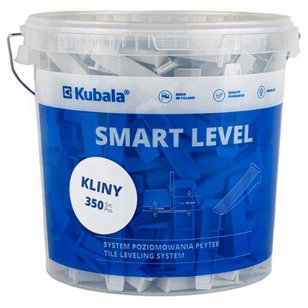 Kubala Smart Level Klíny Pro Vyrovnávání Dlaždic 350 kusů Kbelík 20 l 1867