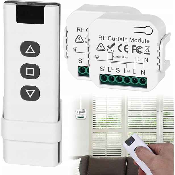 2KS Ovladač Záclonových Rolet Wifi Rf Dálkové Ovládání