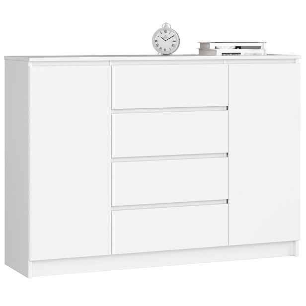 Ak furniture Komoda Kryštof 140 cm bílá
