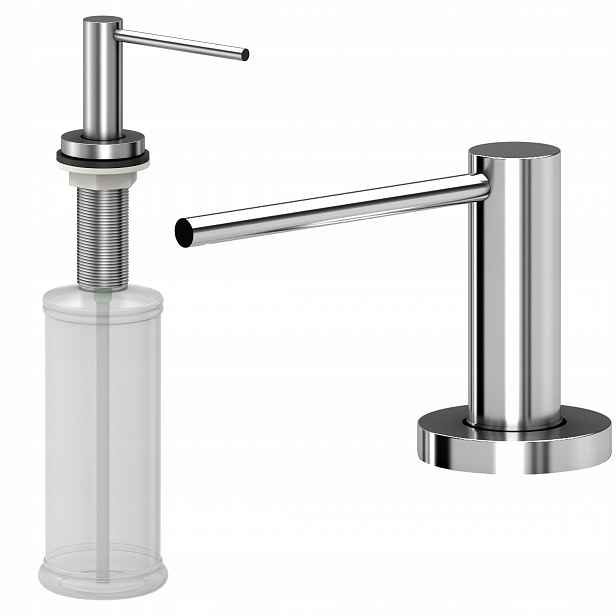 Dávkovač Zapuštěný Do Dřezu Na Tekutinu Ocel Kartáčovaný 500 ML Quadron