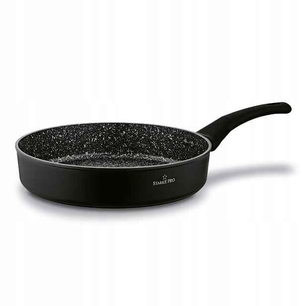 Nepřilnavá indukční pánev s hliníkem, černá, 28 cm