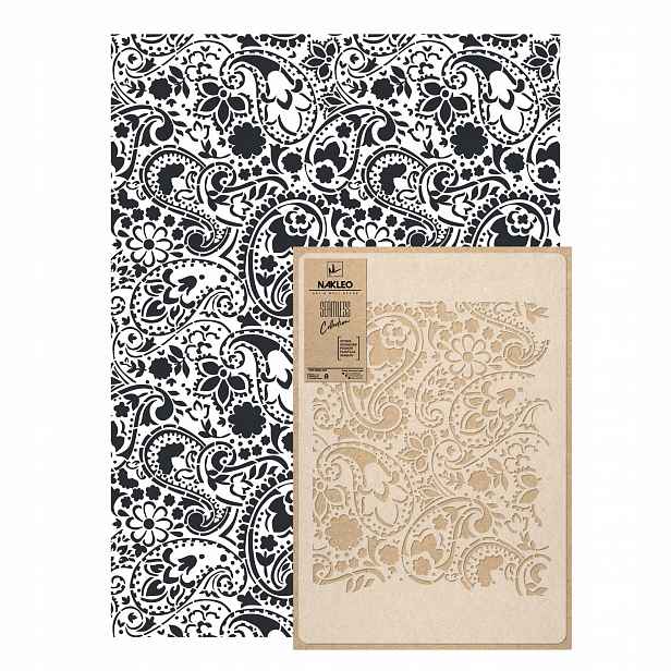 Opakovatelná malířská šablona Opakovaně Použitelný 59x95 cm Tapeta Vzor Paisley Květiny
