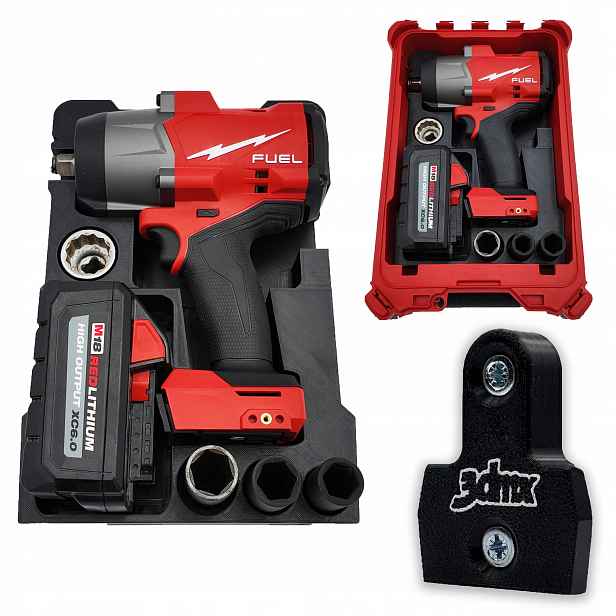 Organizér Milwaukee Packout pro M18 Fhiw2f12 Úderový klíč 1/2 3DMX Dárek