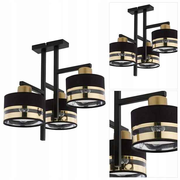Stropní svítidlo zlatá Pro, tři zdroje, moderní, do kuchyně Sigma Lighting