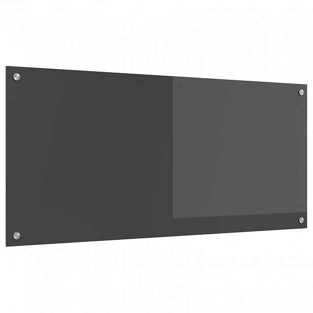 vidaXL Kuchyňský obklad Tmavě šedá 110 x 50 cm tvrzené sklo