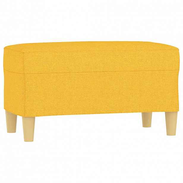 vidaXL Lavice světle žlutá 70x35x41 cm textil
