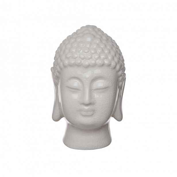 Butlers BUDDHA Hlava dekorační 16 cm - bílá