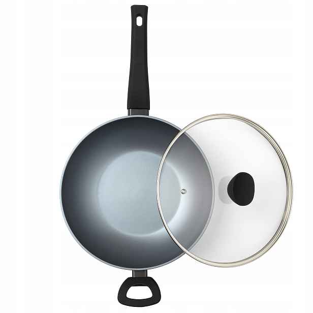 Hluboká Pánev S Víkem Wok Russell Hobbs Se Nepřilepí, Indukce 28 CM