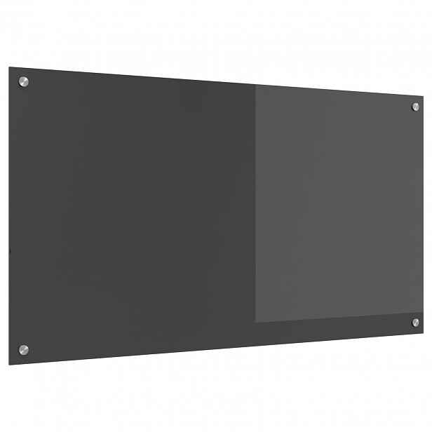 vidaXL Kuchyňský obklad Tmavě šedá 110 x 60 cm tvrzené sklo