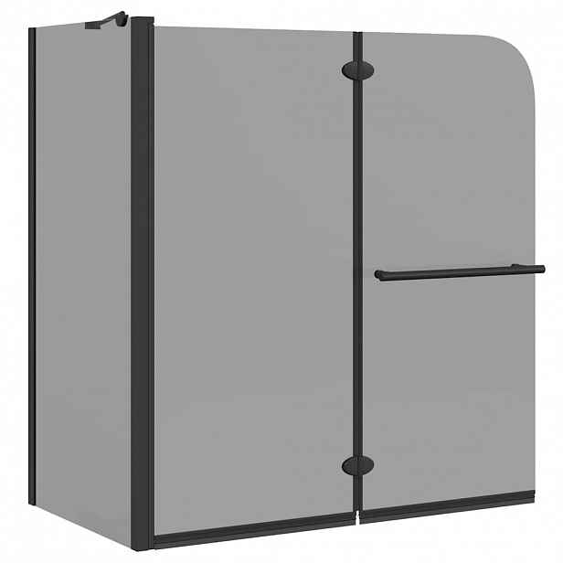 vidaXL Skládací sprchový rám Tmavě průhledné 120 x 67 x 129 cm