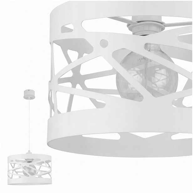 Závěsná lampa bílá Modul Frez moderní přírodní světlo v kuchyni Sigma