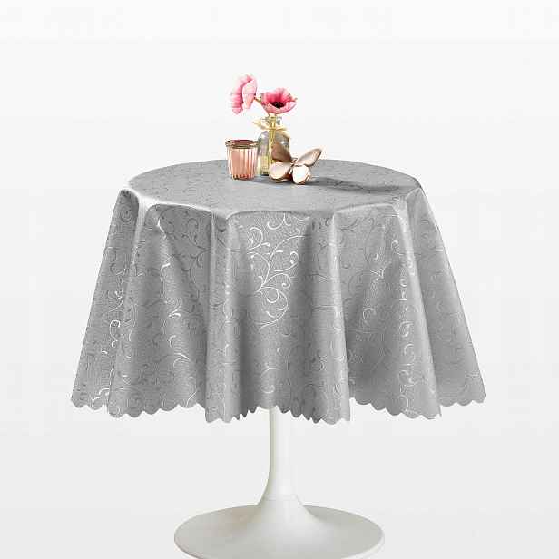 Cerata Tlustý Ubrus Z Ceraty Stříbrná Šedá Elegantní 140x450