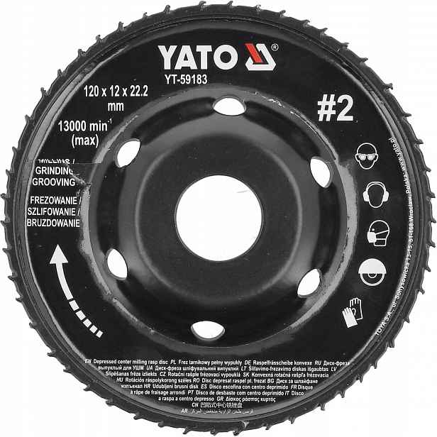 Frézovací Kotouč Plytký Vypuklý 120X12 Č.2 Yato YT-59183