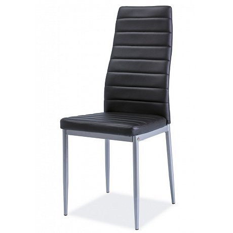 Jídelní čalouněná židle H-261 Bis, černá/alu