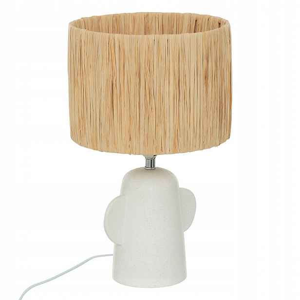 Keramická stolní lampa s abažurem Raia, 42 cm