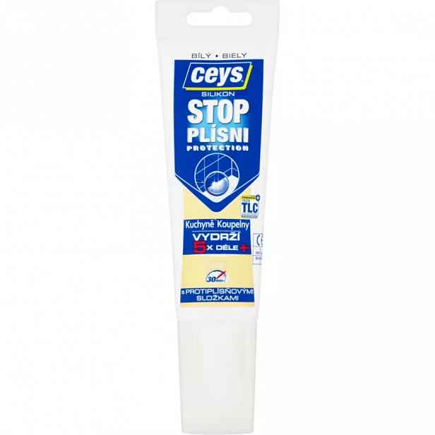Silikon sanitární Ceys stop plísni bílý 125 ml