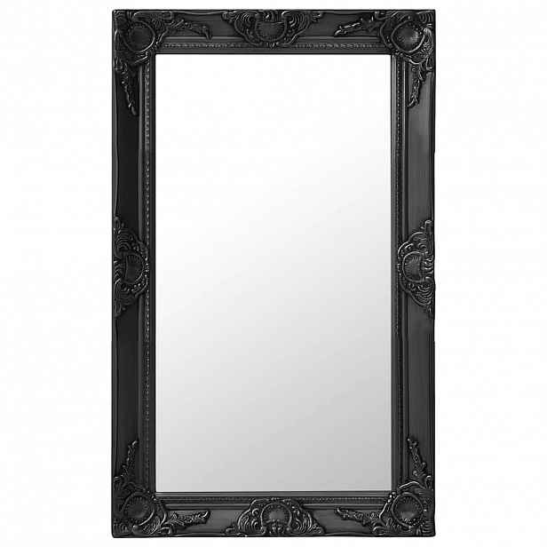 vidaXL Nástěnné zrcadlo barokní styl 50 x 80 cm černé