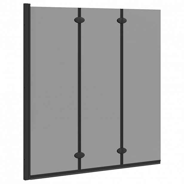 vidaXL Závěs pro sprchu Černá 130 x 138 cm ESG sklo a hliník