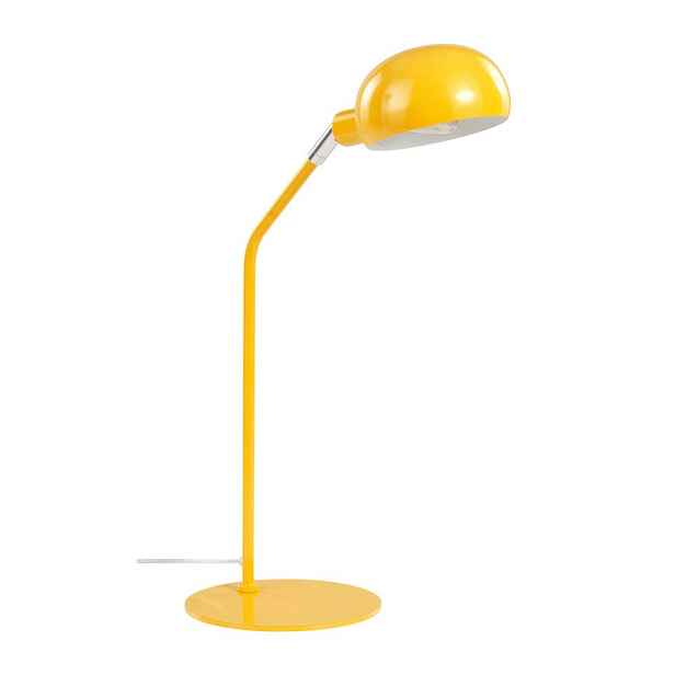 Žlutá ocelová stolní lampa s ohybatelnou konstrukcí (výška 59 cm) Lincon – Jotex