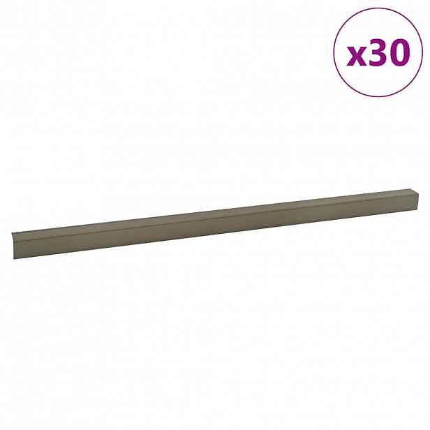 vidaXL Schodové hrany 30 ks champagne 67 x 3.5 x 3 cm Hliník