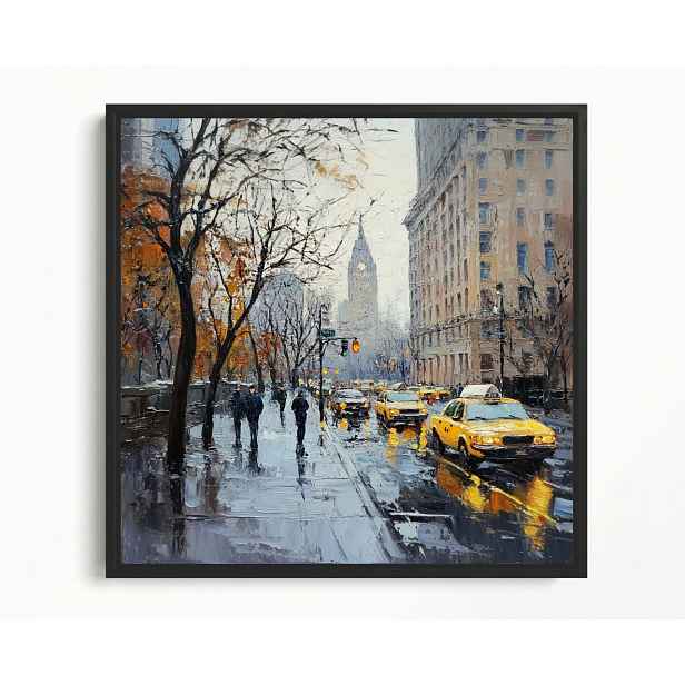 Obraz Rama American Box Město Ulice Manhattan New York Taxík 60x60