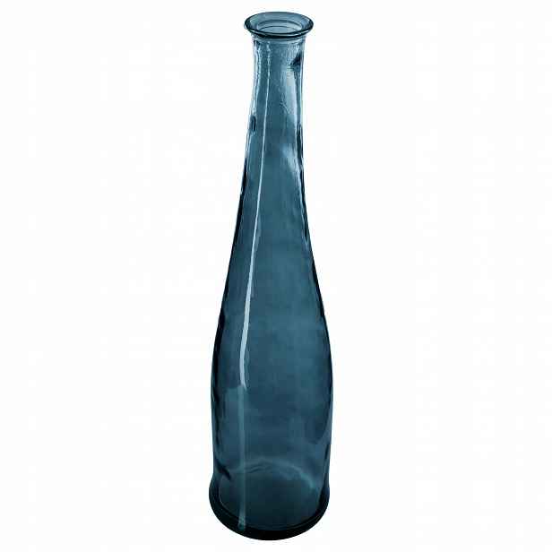 Váza na řezané květiny, skleněná, 80 cm, modrá