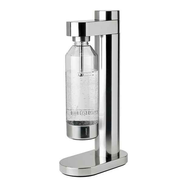 Výrobník sody z nerezové oceli ve stříbrné barvě Brus – Stelton