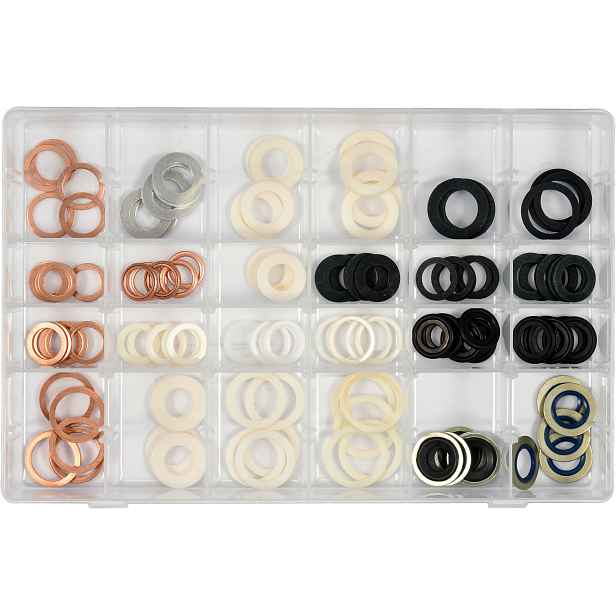YATO Podložky (Alu, Cu, Nylon, NBR, FIBER) sada 120ks