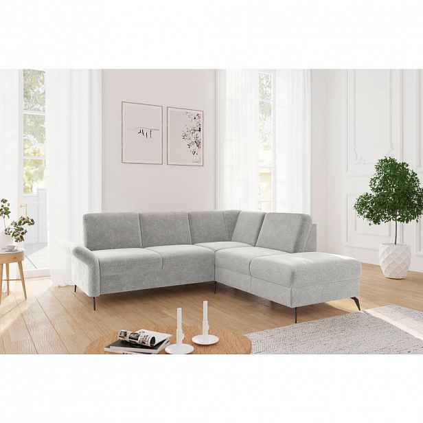 Sit & More ROHOVÁ SEDAČKA, textil, světle šedá
